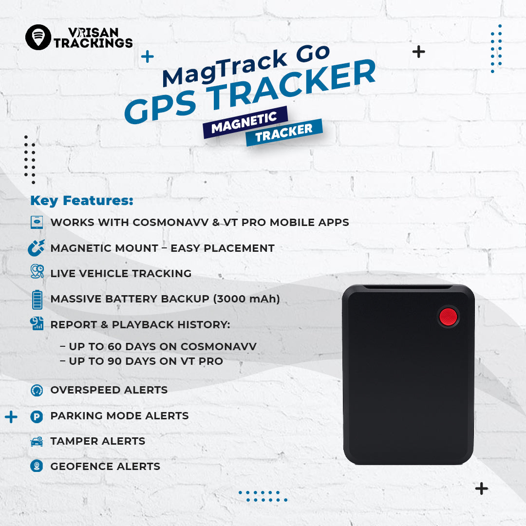 MagTrack Go – Sleek Magnetic GPS Tracker (3000 mAh Battery)