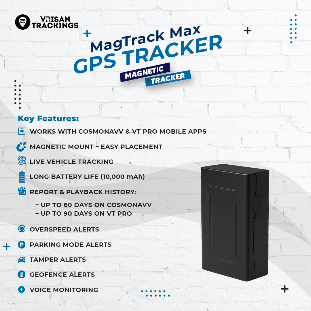 MagTrack Max β Heavy-Duty Magnetic GPS Tracker (10,000 mAh)