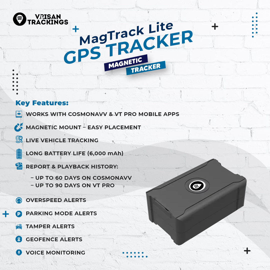 MagTrack Lite β Compact Magnetic GPS Tracker (6000 mAh)