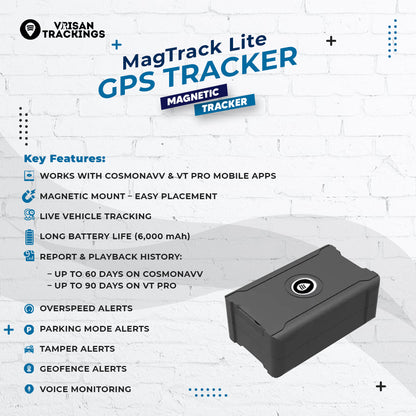 MagTrack Lite – Compact Magnetic GPS Tracker (6000 mAh)