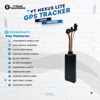 VT Nexus Lite – Advanced Wired GPS Tracker with Voice Monitoring (COSMONAVV App)